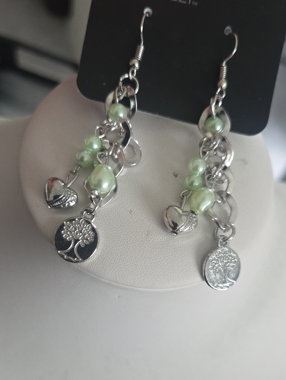 Paparazzi Pure Bliss Green Earrings NWT